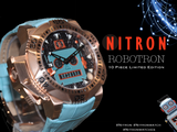 Robotron/ Pale Blue and Rose Gold